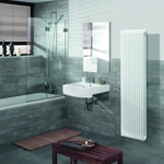 Nejen v bytě působí Zehnder Charleston velmi elegantně. Také v koupelně přispějí radiátory Zehnder k většímu pohodlí a modernímu vzhledu. Zdroj:  Zehnder Group