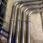 Nerezové potrubí Viega Sanpress Inox pro rozvody plynu a tlakového odpadního potrubí v dimenzi 88,9 mm. (foto: Viega)