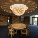 Dům, který ve fjordu nepřehlédnete. Připomíná rozřezané válce  Foto: Anders Sune Berg/Olafur Eliasson, David de Larrea Remiro/Olafur Eliasson