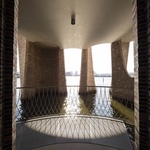 Dům, který ve fjordu nepřehlédnete. Připomíná rozřezané válce  Foto: Anders Sune Berg/Olafur Eliasson, David de Larrea Remiro/Olafur Eliasson
