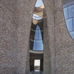 Dům, který ve fjordu nepřehlédnete. Připomíná rozřezané válce  Foto: Anders Sune Berg/Olafur Eliasson, David de Larrea Remiro/Olafur Eliasson