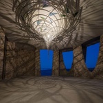 Dům, který ve fjordu nepřehlédnete. Připomíná rozřezané válce  Foto: Anders Sune Berg/Olafur Eliasson, David de Larrea Remiro/Olafur Eliasson