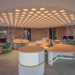 Dům, který ve fjordu nepřehlédnete. Připomíná rozřezané válce  Foto: Anders Sune Berg/Olafur Eliasson, David de Larrea Remiro/Olafur Eliasson