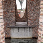 Dům, který ve fjordu nepřehlédnete. Připomíná rozřezané válce  Foto: Anders Sune Berg/Olafur Eliasson, David de Larrea Remiro/Olafur Eliasson