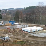 Budování koupaliště Pozlovice, prosinec 2009