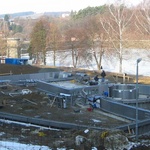 Výstavba koupaliště Pozlovice, únor 2009, foto pozlovice.cz