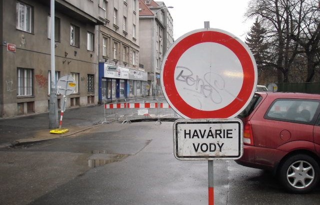 Havárie vody, zdroj D. Kopačková, redakce Havárie vody, zdroj D. Kopačková, redakce