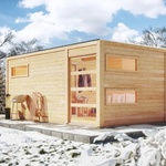Finská sauna KARIBU HYGGE s předsíní Zdroj: merxu.com