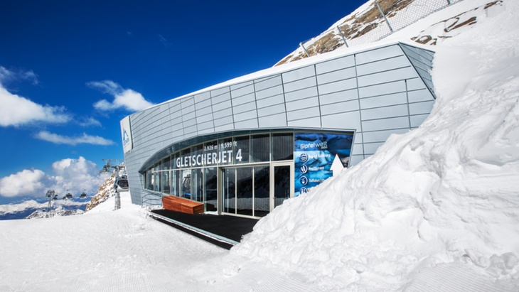 Gletscherjet 3 + 4, Kitzsteinhorn, Kaprun, Rakousko – 2930 m.n.m., zdroj Rheinzink Gletscherjet 3 + 4, Kitzsteinhorn, Kaprun, Rakousko – 2930 m.n.m., zdroj Rheinzink