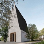 Kostel Panny Marie Dobré rady, vítěz odborné poroty v kategorii Velké dřevěné konstrukce - návrhy, foto Dřevěná stavba roku