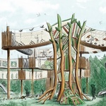 3D bludiště Lesní království, vítěz veřejného hlasování v kategorii Velké dřevěné konstrukce - návrhy, foto Dřevěná stavba roku