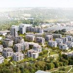 Domy a vybavení v rezidenční čtvrti Suomi Hloubětín, plán rozmístění budov  Zdroj: YIT Stavo