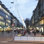 Největší sváteční časomíra na světě. Světla pro curyšskou třídu spoluvytvářel počítač Foto: Roman Keller