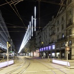 Největší sváteční časomíra na světě. Světla pro curyšskou třídu spoluvytvářel počítač Foto: Roman Keller