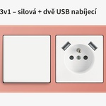 Designová řada Busch-Axcent®, mechová bílá/růžové sklo Zdroj: ABB