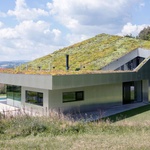 Lesklá fasáda z vlnitého plechu a výrazná střecha s vegetací kryjí kvalitní dům k pohodlnému bydlení Foto: Kerstin O, Paul Eis