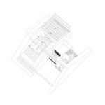 Axonometrie 2.NP. Zdroj: STUDIO KOMON ARCHITEKTI