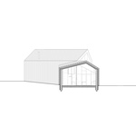 Dům na předměstí připomíná klády přitesané sekyrou. Zdroj: Architectural Bureau G.Natkevicius & Partners