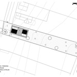 Prostý rodinný dům zasazený do rámu. Šedivou fasádu brzy zahalí vegetace. Zdroj: Théque Atelier