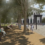 Náměstí Jiřího z poděbrad. Zdroj: Centrum architektury a městského plánování (CAMP)