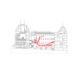 Řez podélný. Zdroj: Studio Petr Hájek ARCHITEKTI