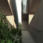 Vnější schodiště vila A. Zdroj: Monolot, www.monolot.studio