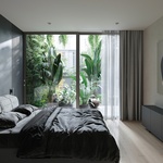 Master bedroom vila B. Zdroj: Monolot, www.monolot.studio