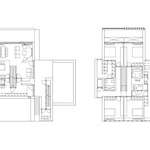 Vila C půdorysy 1.NP, 2.NP. Zdroj: Studio Ivan Kroupa architekti