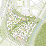 Situace nové čtvrti Žofinka, tým 28: Pavel Hnilička Architects+Planners. Zdroj: ONplan