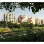 Bydlení u řeky Ostravice, tým 1: Studio Perspektiv a Marko&Placemakers. Zdroj: ONplan