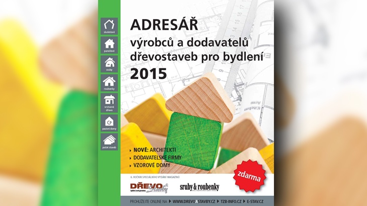 Nový Adresář výrobců a dodavatelů dřevostaveb 2015