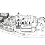 Stylizace další etapy, 4 budovy. Zdroj: Archiv IPR Praha, autor Anna Marhoulová