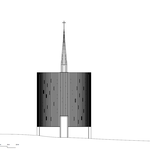 Moderní kaple z přírodních materiálů inspirovaná středověkým stavitelstvím. Zdroj: MgA. Jan Říčný, ateliér RCNKSK