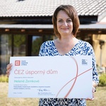 Výherkyně akce ČEZ úsporný dům, paní Helena. Zdroj: ČEZ, a. s.