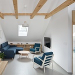 Centrální místnost bytu v patře. Foto: Radek Úlehla