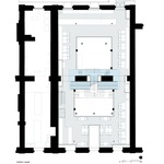 Půdorys první galerie. Zdroj: STUDIO 20–20–ARCHITEKTI Půdorys první galerie. Zdroj: STUDIO 20–20–ARCHITEKTI