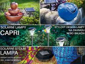 kvalitní solární lampy a vodní fontány s dopravou zdarma
