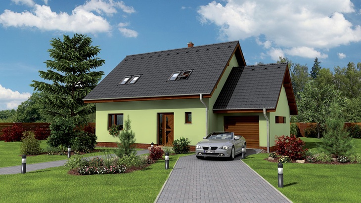 Projekt RD Lyra Plus - vhodný pro rovinatý až mírně svažitý pozemek Projekt RD Lyra Plus - vhodný pro rovinatý až mírně svažitý pozemek