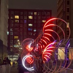 Londýnský Winter Lights Festival na Canary Wharf, foto E. Kopačková