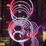 Londýnský Winter Lights Festival na Canary Wharf, foto E. Kopačková