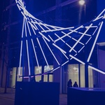 Londýnský Winter Lights Festival na Canary Wharf, foto E. Kopačková