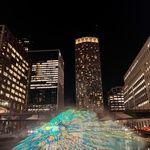 Londýnský Winter Lights Festival na Canary Wharf, foto E. Kopačková