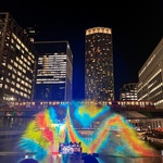 Londýnský Winter Lights Festival na Canary Wharf, foto E. Kopačková