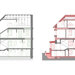 Řez podélný. Zdroj: Atelier Hajný