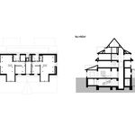 Půdorys 4.NP, řez. Zdroj: STUDIO ADR