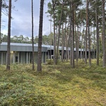 Sloupy objektu mají imitovat všudypřítomné borovice. Foto: Josef Matyska