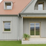 Dům se reguluje sám prostřednictvím své orientace, masivních materiálů a celkových proporcí. Foto: Sebastian Schels