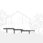 Kaskádový dům na hrázi. Novostavba, která se uměla usadit. Zdroj: B2A Architects