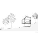 Řez. Zdroj: STUDIO MIMOSA ARCHITEKTI