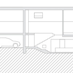 Podélný řez. Zdroj: STUDIO MJÖLK ARCHITEKTI Podélný řez. Zdroj: STUDIO MJÖLK ARCHITEKTI